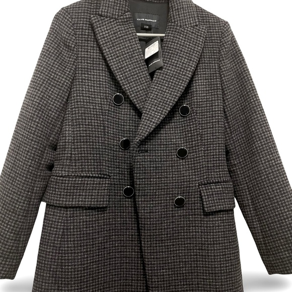 Club Monaco Black and Gray Pea Coat - Picture 3 of 4